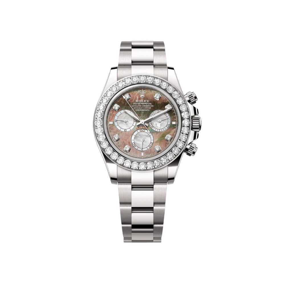 Rolex Daytona 126579RBR White Gold Mother of Pearl Diamond Dial Diamond Bezel (2024)