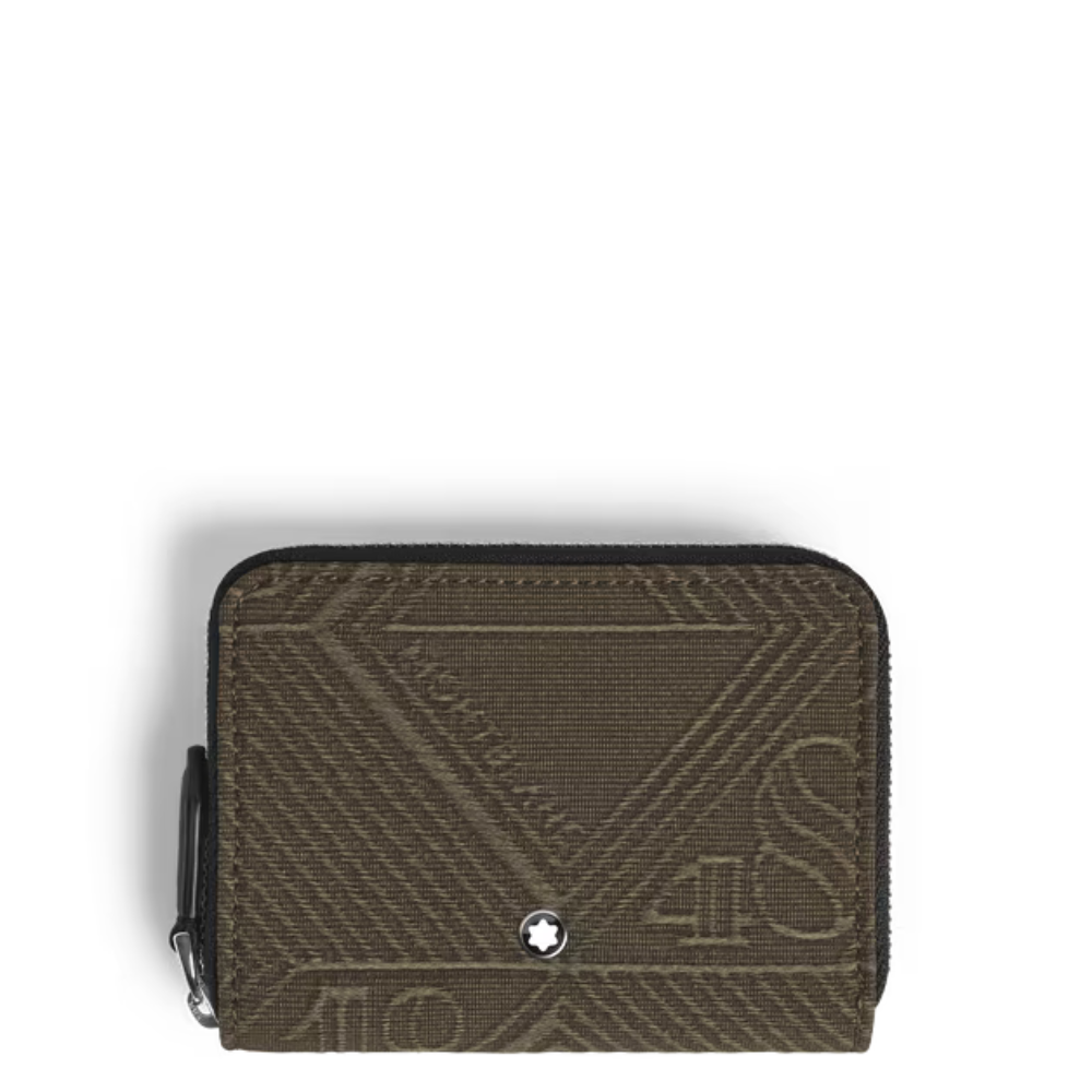 Montblanc 4810 Jacquard Mini Wallet 2cc With Zip – Khaki