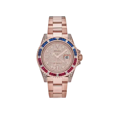 Rolex GMT-Master II 126755SARU Rose Gold Sapphire and Ruby