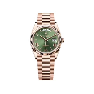 Rolex Day-Date 36 Everose Gold Green Dial 128235